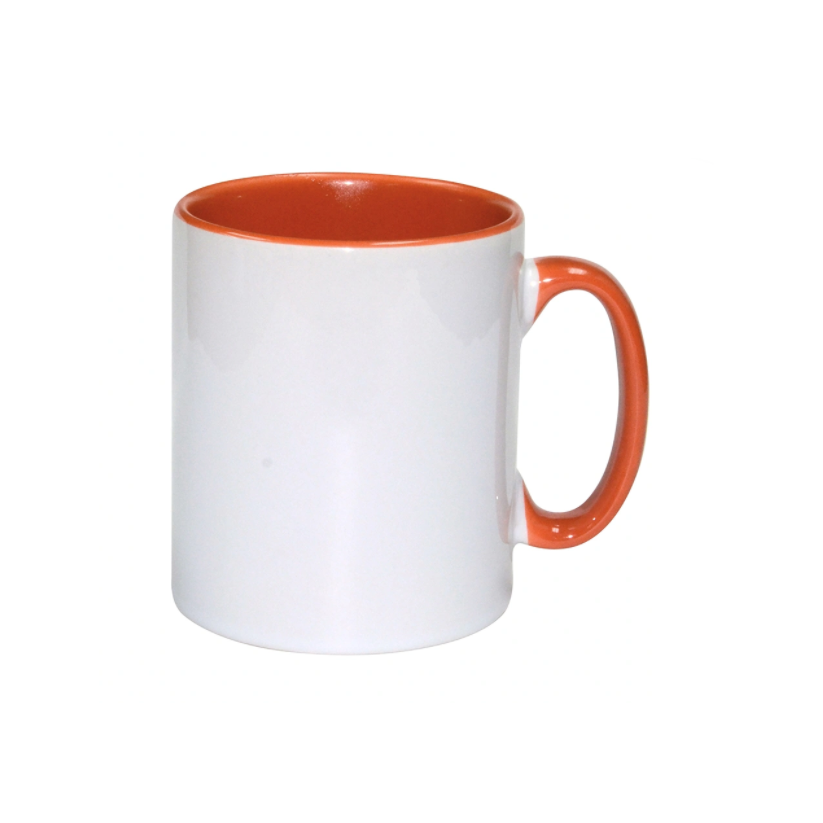 Mug bicolore blanc et orange