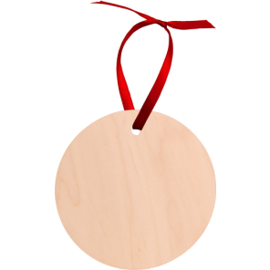 Ornament Round Wooden Hanging Ornament 