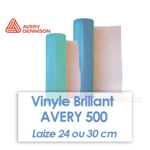 Carrete de vinilo brillante AVERY 500 3/5 años Ancho 24 o 30 cm - 47 colores