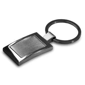 10 rectangular metal key ring 30 x 40 mm