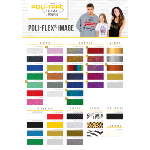 Poli-Flex image colour chart - front