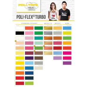 Poli-Flex Turbo colour chart - front