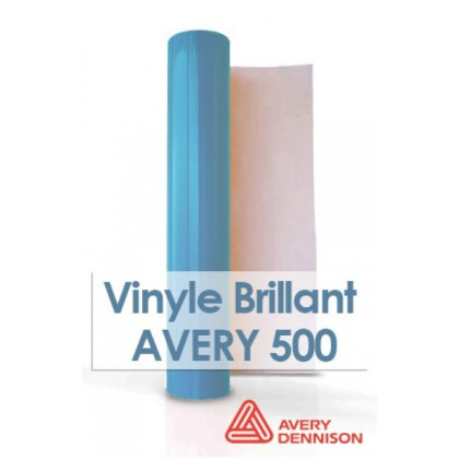Bobine de Vinyle AVERY 500 Brillant 3/5 ans Laize 615 ou 1230 mm - 47 couleurs