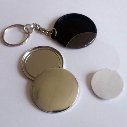 500 badges Porte-clés une Face Plastique 25 mm