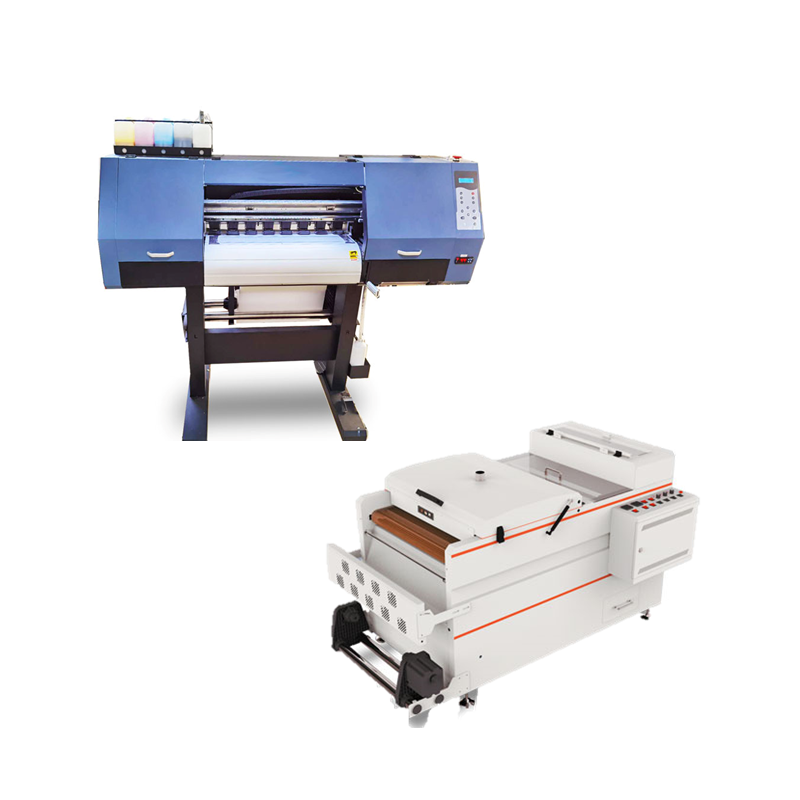 Impresora DTF con 2 cabezales de impresión, formato de 60 cm + máquina de polvo y secado