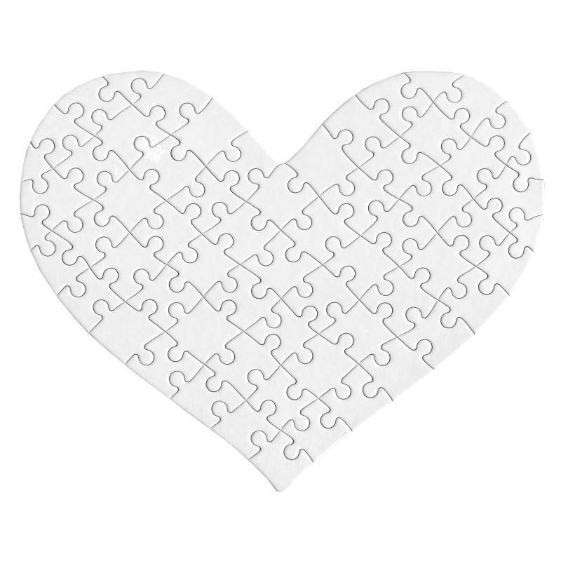 10 Sublimated Hearts Virgin Puzzles 63 Pieces