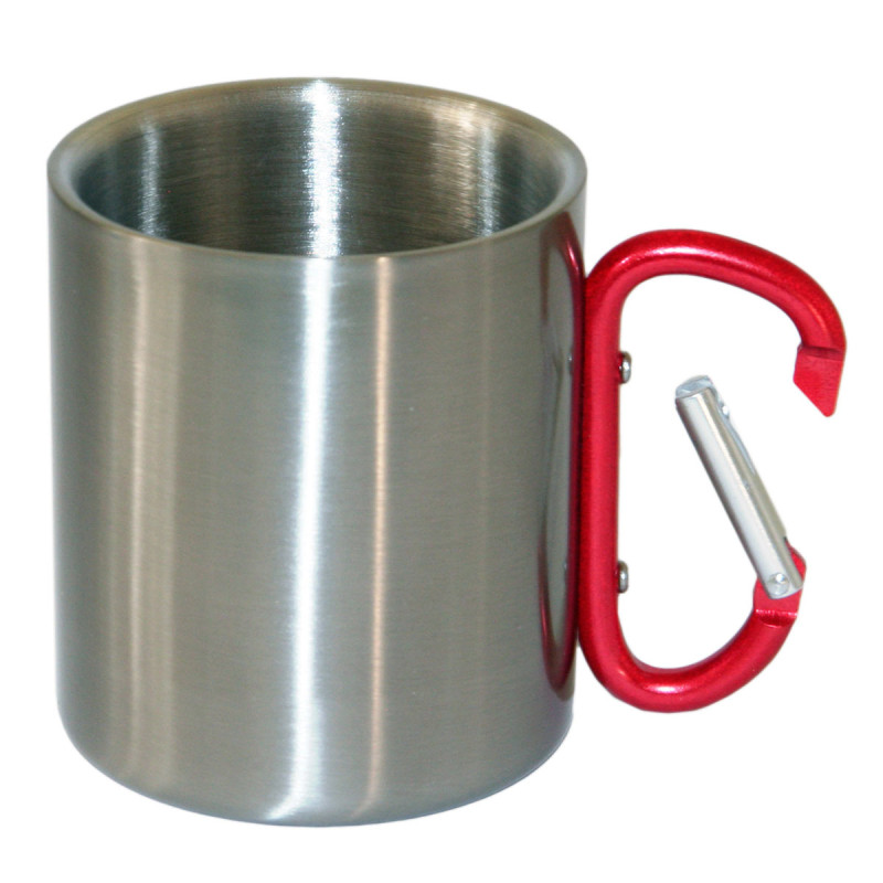 Mug métallique 300 ml avec anse mousqueton pour sublimation