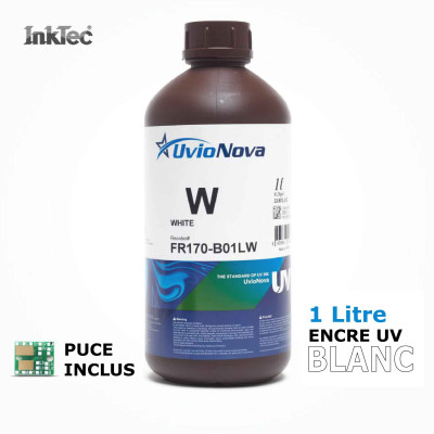 Encre Blanche UV INKTEC FR170 (compatible Mimaki LUS170) avec Puce Incluse - 1 Litre